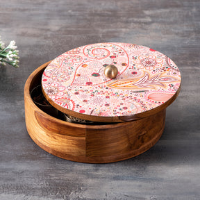 wooden spice box