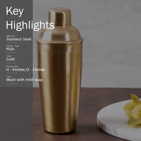 gold cocktail shaker
