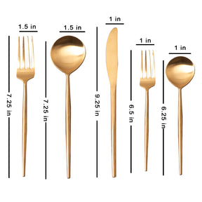 gold serving spoons