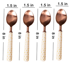 designer copper spoons set of 4
