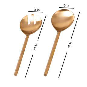 gold serving spoons