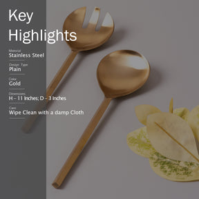 gold serving spoons