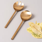 gold serving spoons