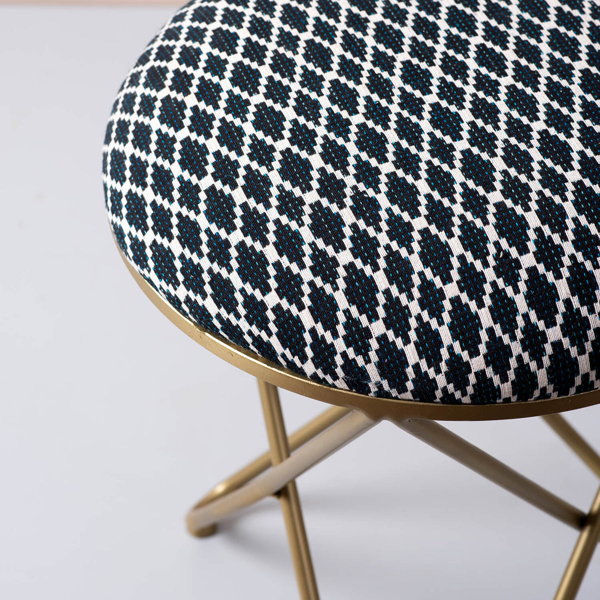 metallic ottoman