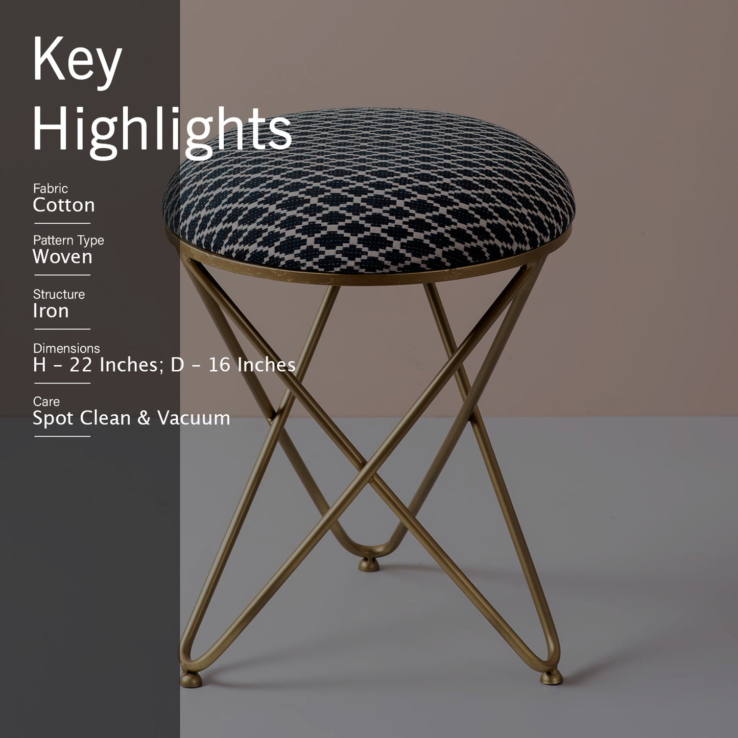 metallic ottoman by Nestroots