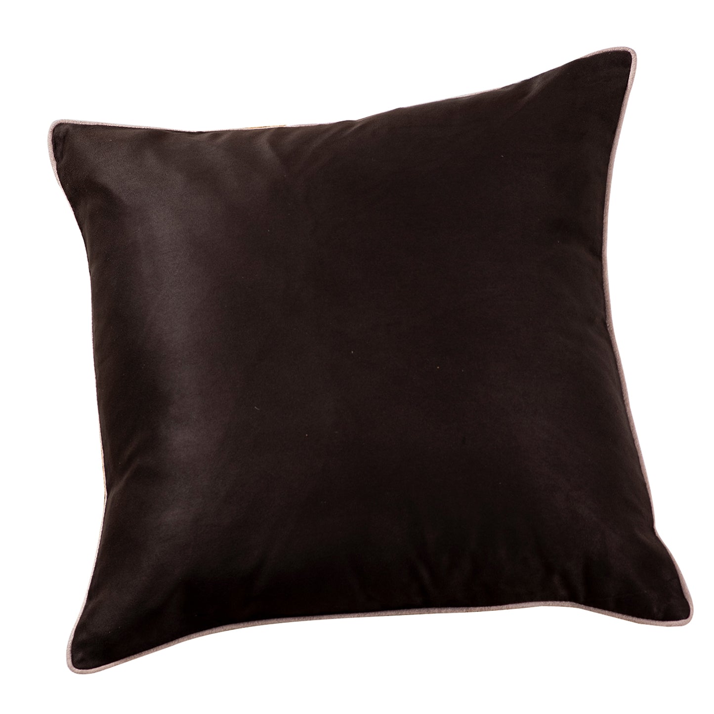 Lush Velvet Cushion Cover Dark Brown 16 X 16 Inches Set of 5
