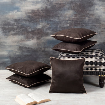 Bohemian Jacquard Cushion Cover Blue 12 X 12 Inches Set of 5