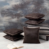 Bohemian Jacquard Cushion Cover Blue 12 X 12 Inches Set of 5