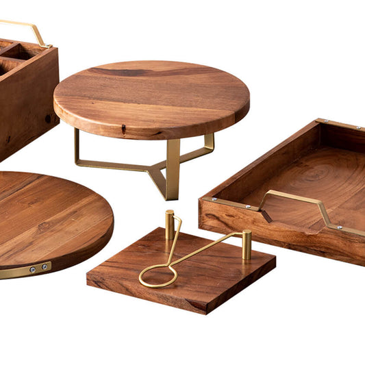 Buy Wooden Serving Tray with Handles Online at Best Price - Nestroots