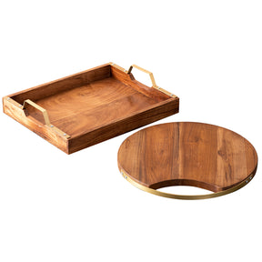 Teak Wood Serving Platter & Tray