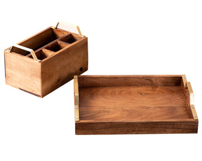 Teak Wood Serving Platter & Tray