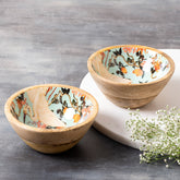 teak wood bowl set