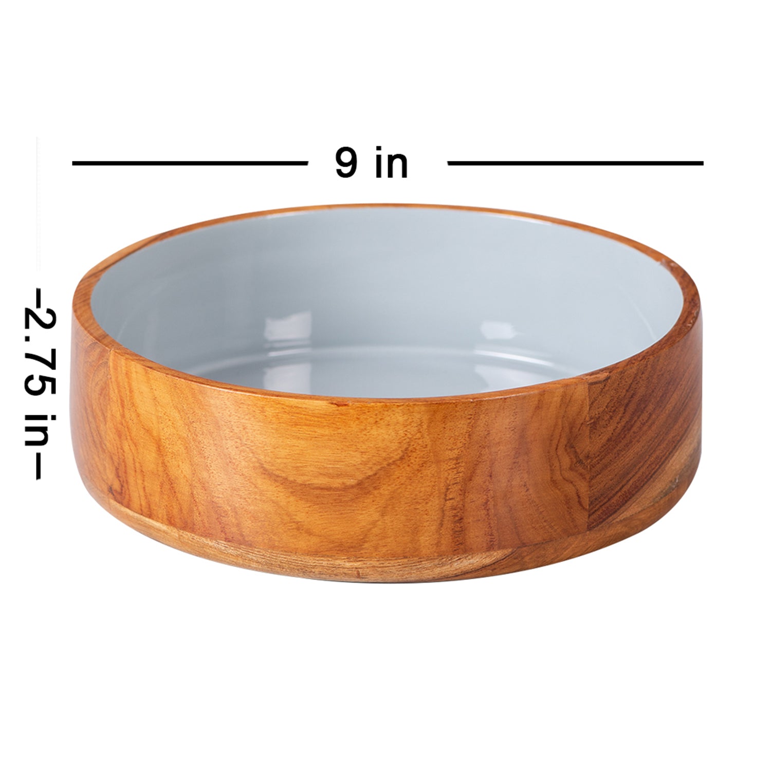 wooden teak wood serving bowl