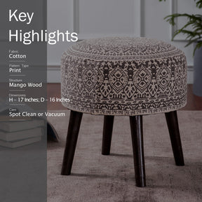 round wooden stool