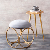 Metallic Ottoman with Aluminium Table