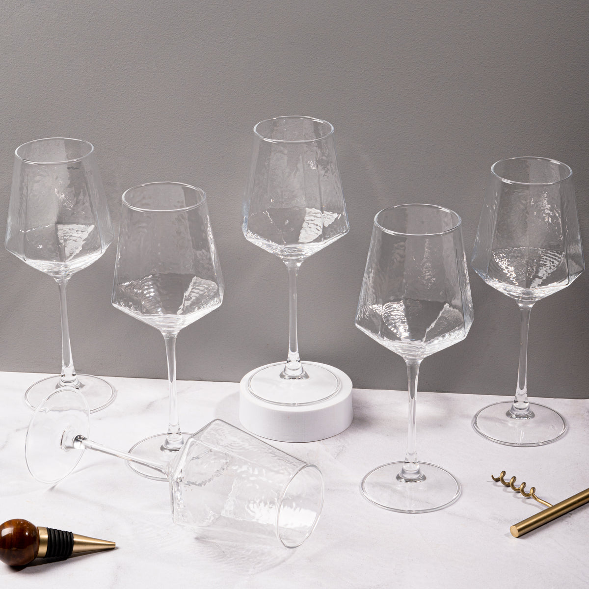 Wine Glasses Set of 6 | Drinkware Glasses