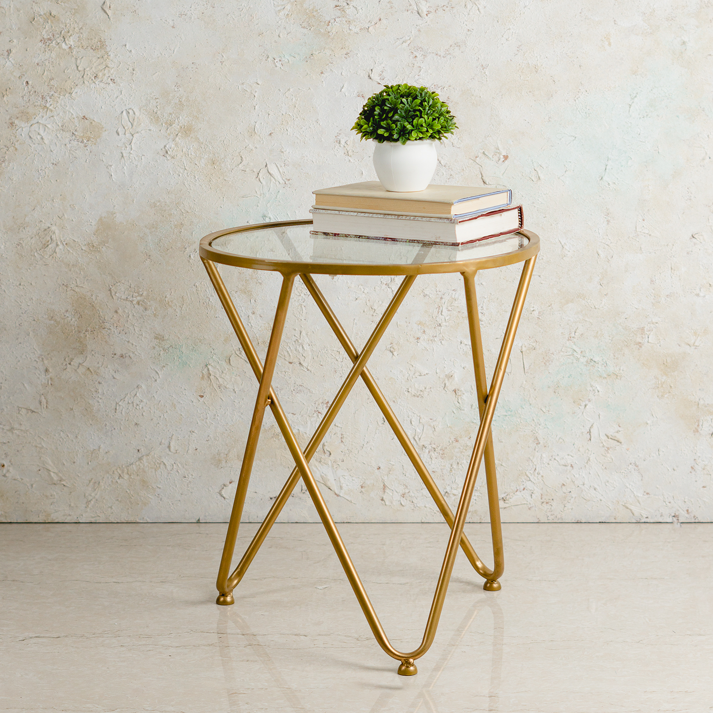 Cross Leg Side Table for Living Room