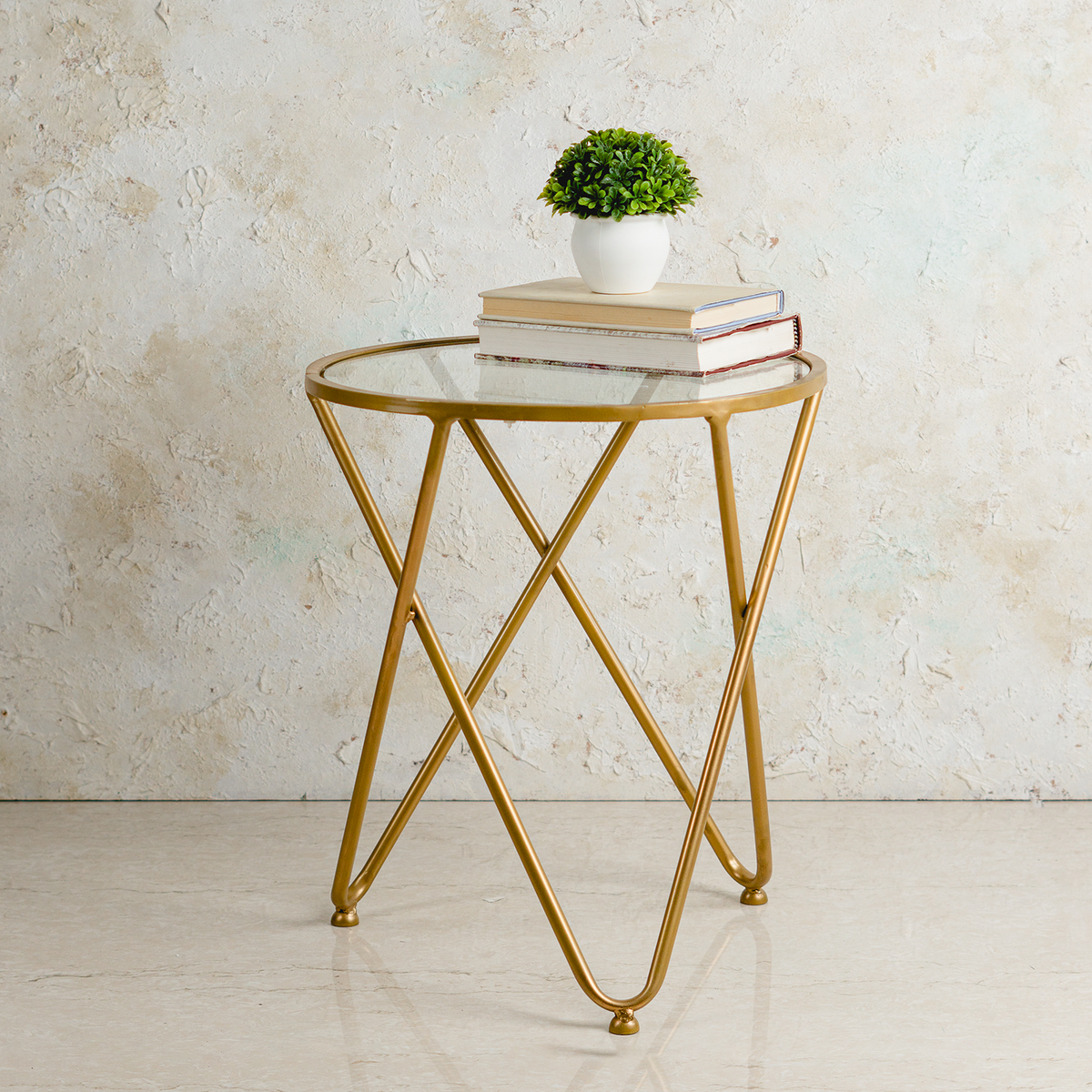 Cross Leg Side Table for Living Room