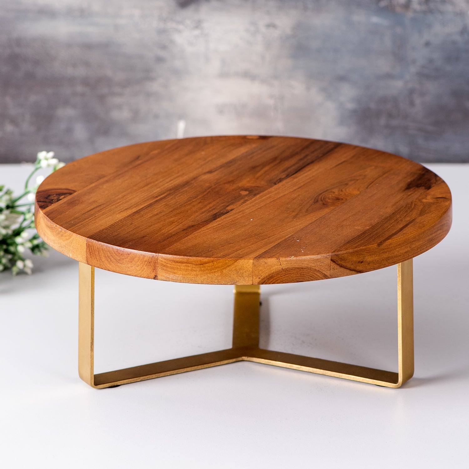 Buy Brown and Green Wooden Cake Stand Online in India at Best