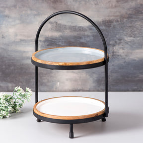 2 tier party cake stand