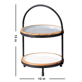 2 tier party cake stand