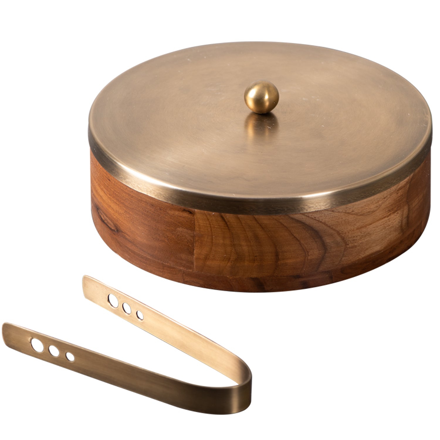 Acacia Roti Box Buy Gold Acacia Wood Roti Box with Tong Online in India - Nestroots
