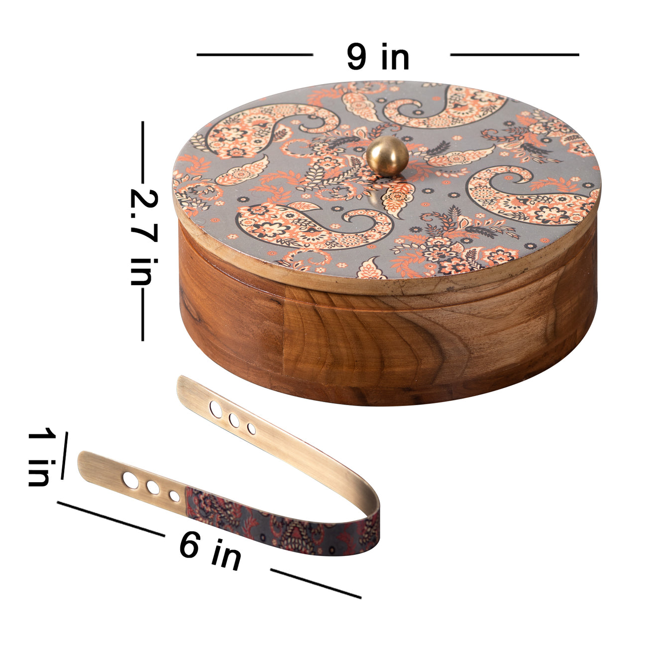 Indian Roti Stand Buy Grey Enamel Print Roti, Masala Box & Cake Stand Set Online in India ...